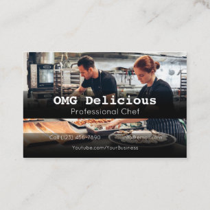 Professional Chef Cook Food Cooking Restaurant Business Card