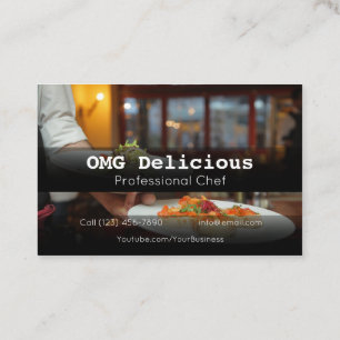 Professional Chef Cook Food Cooking Restaurant Business Card