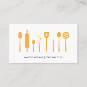 Professional Chef Cooking Utensils Business Card