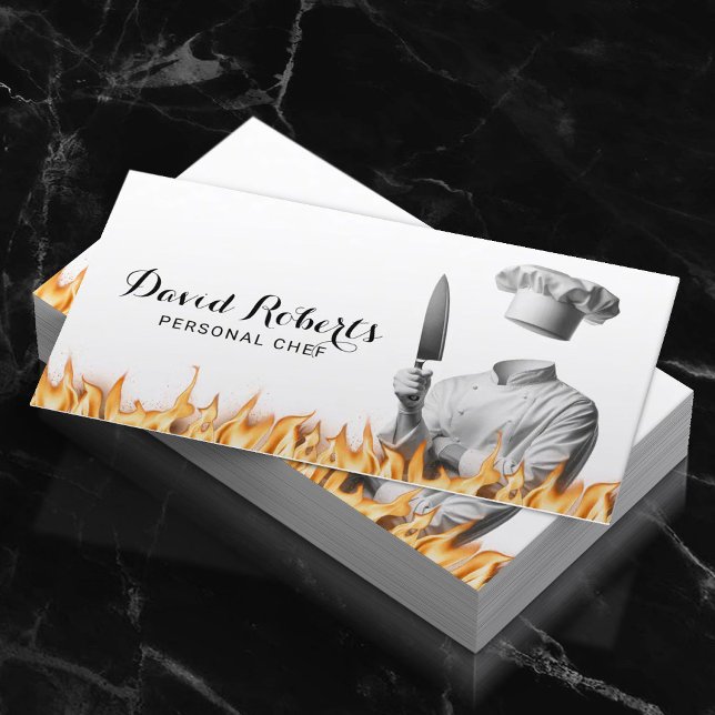 Professional Chef Restaurant Cook Catering  Business Card (Creator Uploaded)