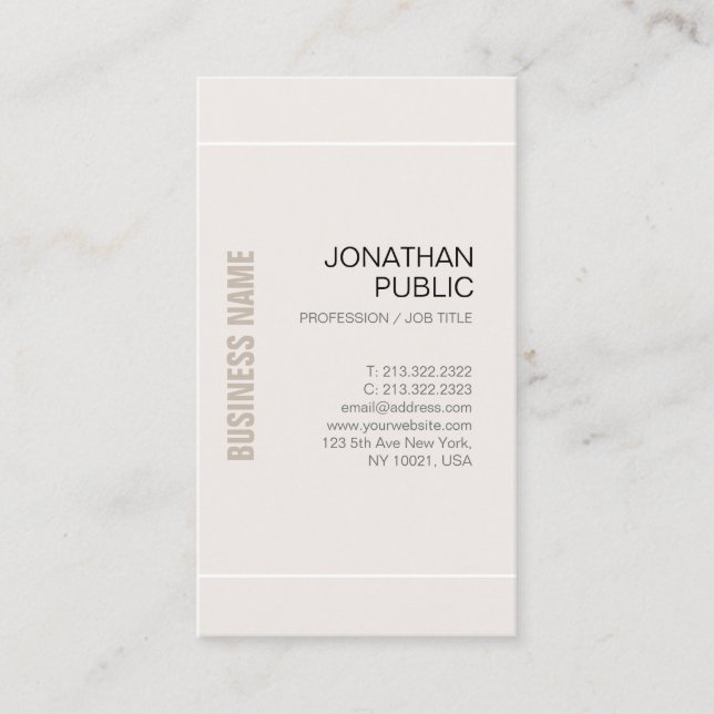 Professional Chic Design Stylish Company Luxe Business Card (Front)