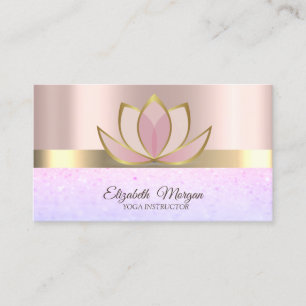 Professional Chic Elegant Bokeh, Lotus Business Card