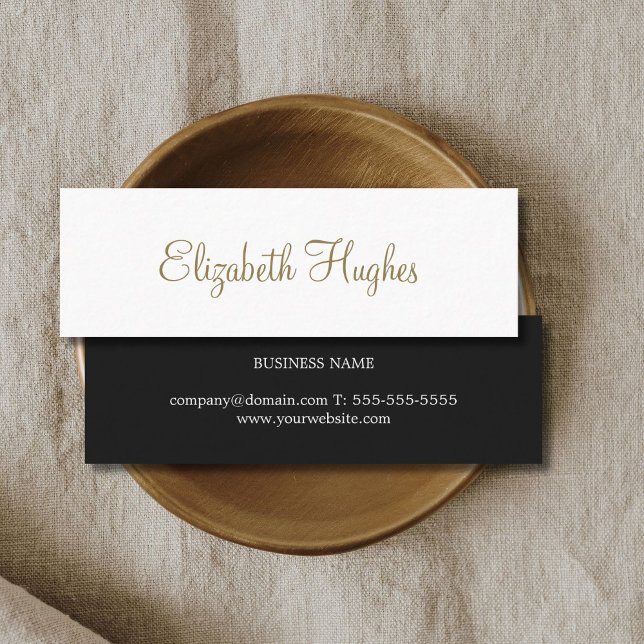 Professional Chic Elegant Minimalist Consultant Mini Business Card (Creator Uploaded)
