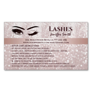 Professional chic glittery lashes after care 	Magnetic business card