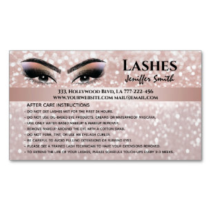 Professional chic glittery lashes after care 	Magnetic business card