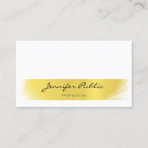 Professional Chic Handwritten Modern Gold Luxury Business Card