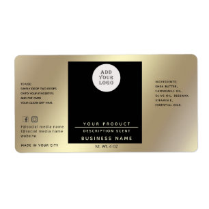 Professional chic simple logo gold product label