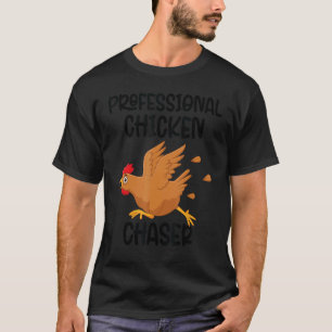 Professional Chicken Chaser Funny Farm Farmer Kids T-Shirt