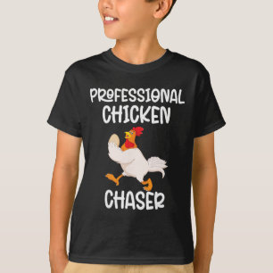 Professional Chicken Chaser Funny Farm Farmer Kids T-Shirt