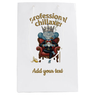 Professional Chillaxer Monkey king Funny Cool App Medium Gift Bag