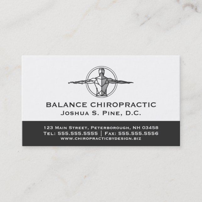 Professional Chiropractor Multiple Appointment Business Card (Front)