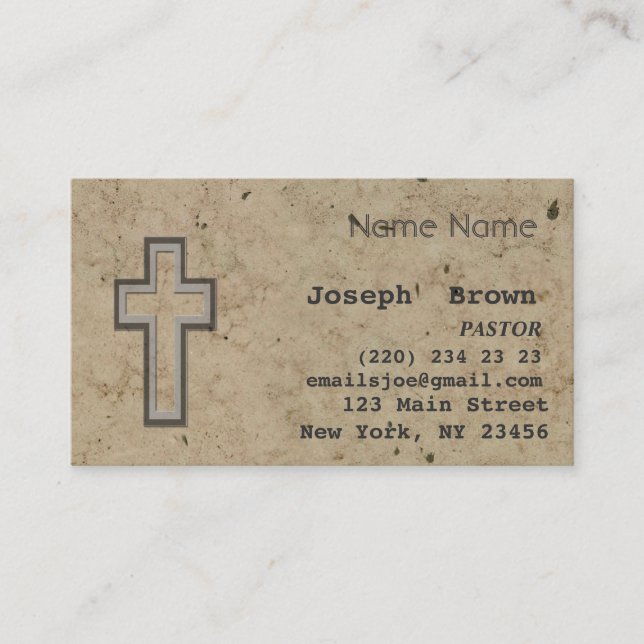 Professional Christian Cross Jesus Religion Business Card (Front)