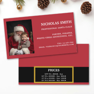 Professional Christmas Santa Claus Belt Photo  Business Card