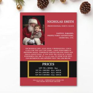 Professional Christmas Santa Claus Promotion Photo Flyer