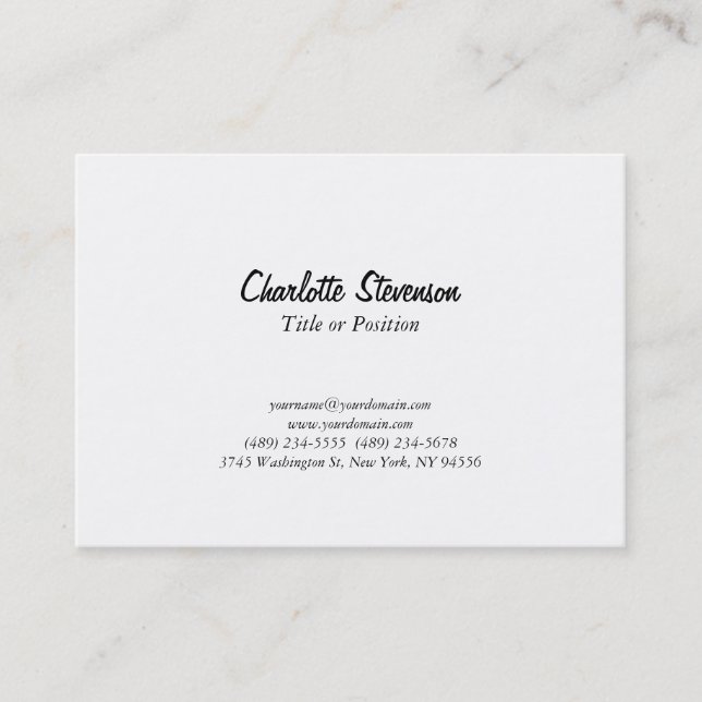 Professional Chubby White Manager Consultant Chief Business Card (Front)