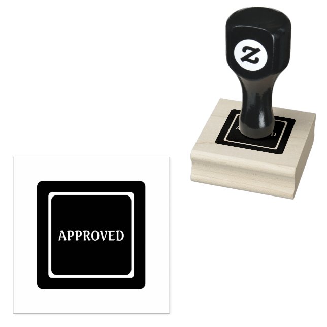 Professional Classic APPROVED Text Deep Purple Ink Rubber Stamp (Stamped)