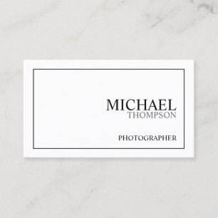 Professional Classic Black and White Business Card