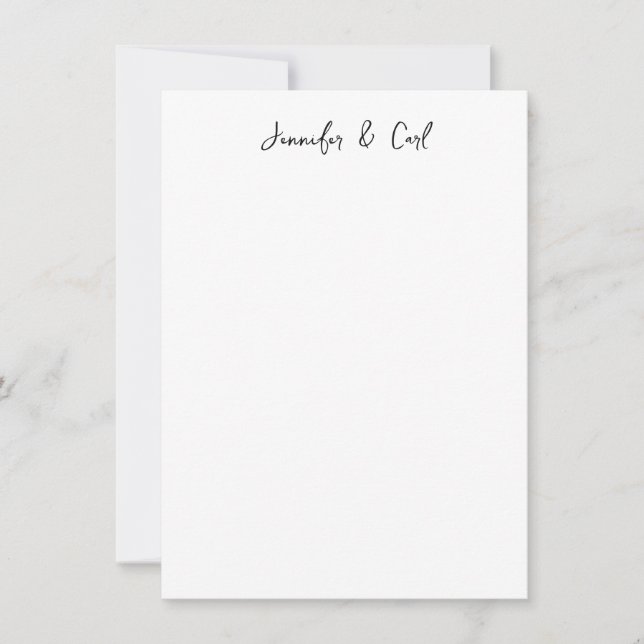 Professional Classic Calligraphy Minimalist Plain Card (Front)