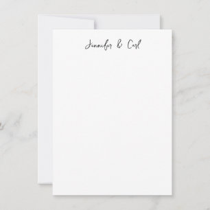 Professional Classic Calligraphy Minimalist Plain Card