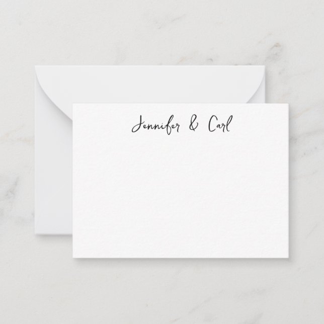 Professional Classic Calligraphy Minimalist Plain Card (Front)