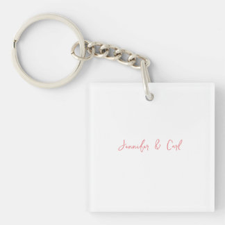 Professional Classic Calligraphy Minimalist Plain Key Ring