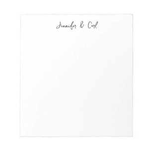 Professional Classic Calligraphy Minimalist Plain Notepad