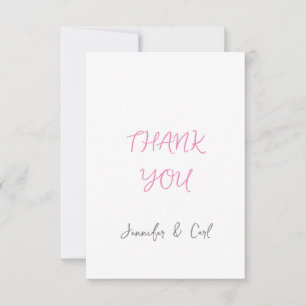 Professional Classic Calligraphy Minimalist Plain Thank You Card