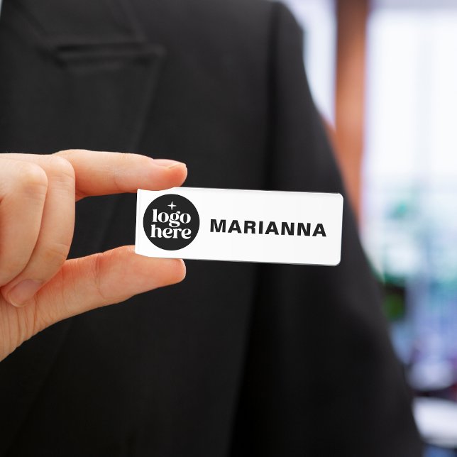 Professional Classic Custom Logo Employee Name Tag (Creator Uploaded)