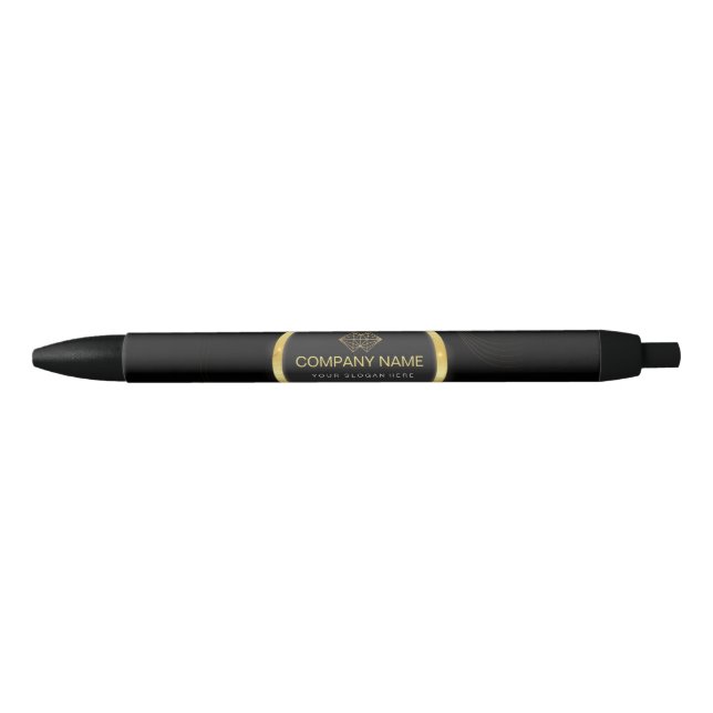  Professional Classic Elegant Black Gold Black Ink Pen (Front)
