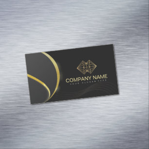  Professional Classic Elegant Black Gold  Magnetic Business Card