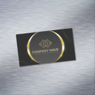  Professional Classic Elegant Black Gold  Magnetic Business Card