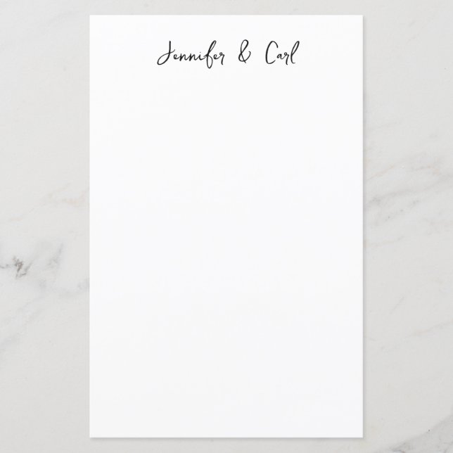 Professional Classic Minimalist Plain Paper Sheet (Front)
