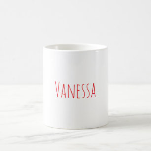 Professional classical calligraphy name custom red coffee mug