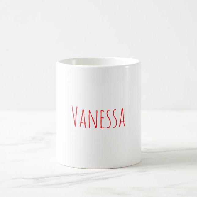 Professional classical calligraphy name custom red coffee mug (Center)