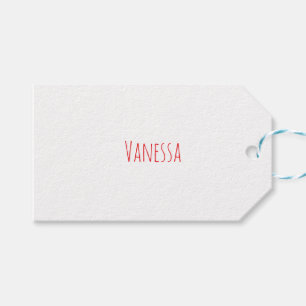 Professional classical calligraphy name custom red gift tags