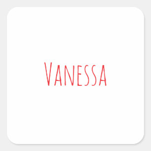 Professional classical calligraphy name custom red square sticker
