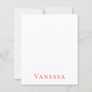 Professional classical font own name custom red