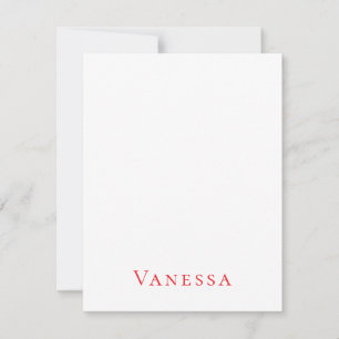 Professional classical font own name custom red card