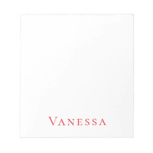 Professional classical font own name custom red notepad
