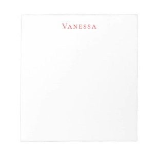 Professional classical font own name custom red notepad