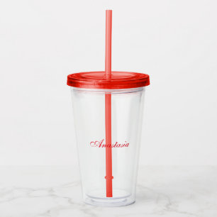 Professional classical handwriting name custom acrylic tumbler