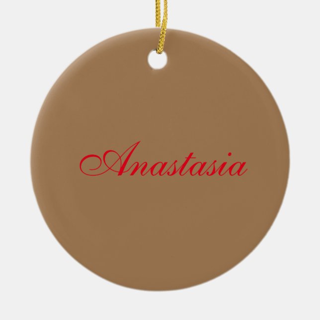 Professional classical handwriting name custom ceramic tree decoration (Front)
