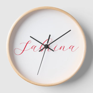 Professional classical handwriting name custom clock