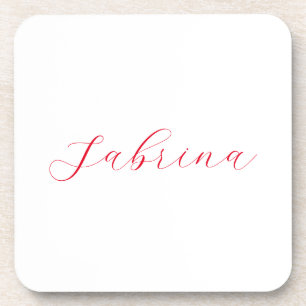 Professional classical handwriting name custom coaster