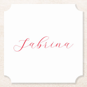 Professional classical handwriting name custom paper coaster