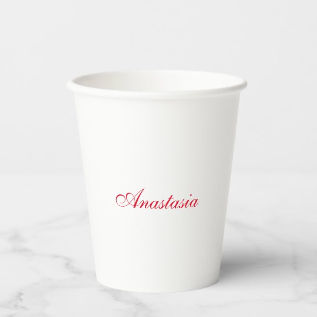 Professional classical handwriting name custom paper cups (Front)