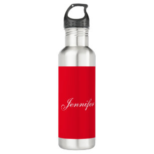 Professional classical handwriting name custom red 710 ml water bottle