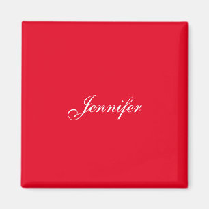 Professional classical handwriting name custom red magnet