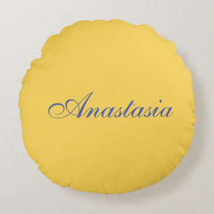 Professional classical handwriting name custom round cushion