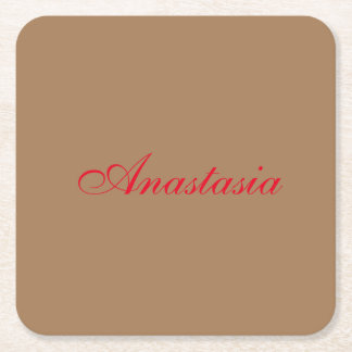 Professional classical handwriting name custom square paper coaster